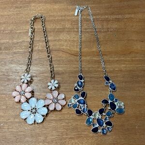 Elegant Floral and Gemstone Necklace Set